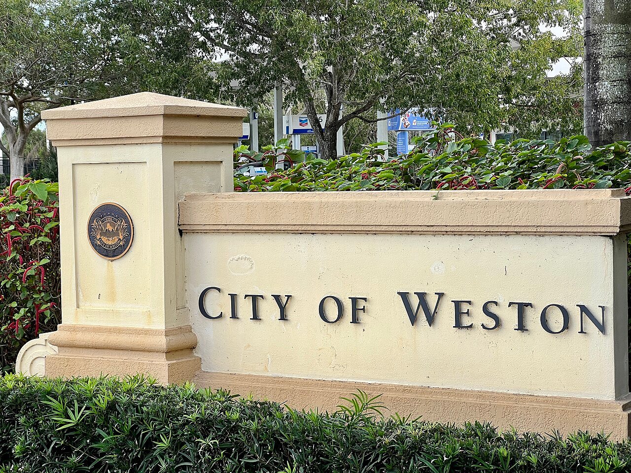 City of Weston gateway sign, Weston FL